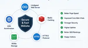 Relationship between website performance and hosting security